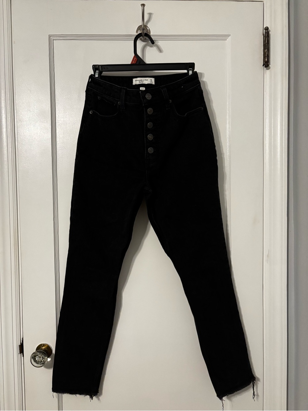 Abercrombie & Fitch High-Rise Black Button-Fly Jeans